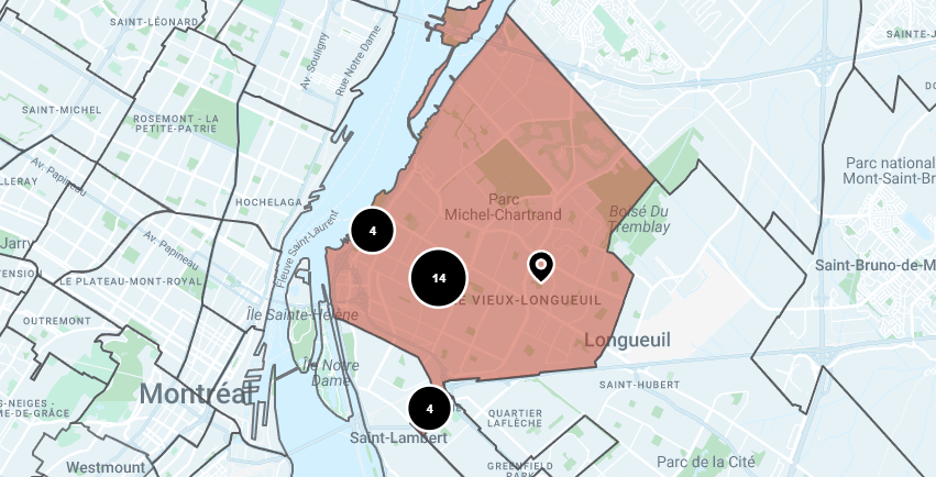Carte Agglomération de Longueuil